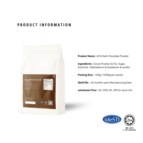 DAVON 61% Dark Cocoa Powder